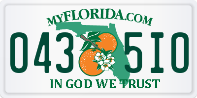 FL license plate 0435IO