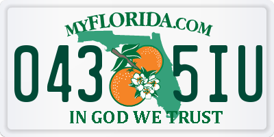 FL license plate 0435IU