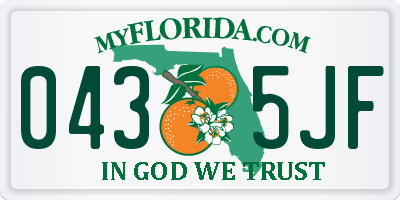 FL license plate 0435JF