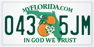 FL license plate 0435JM
