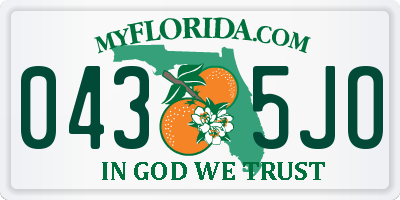 FL license plate 0435JO