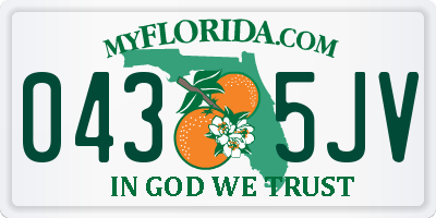 FL license plate 0435JV