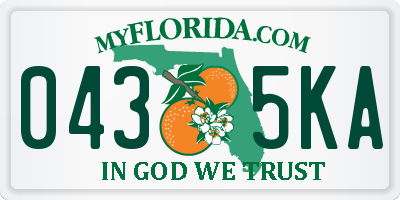 FL license plate 0435KA