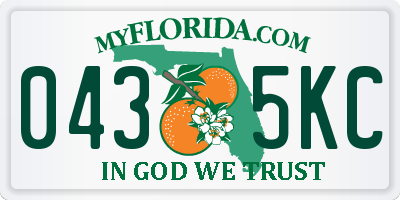 FL license plate 0435KC
