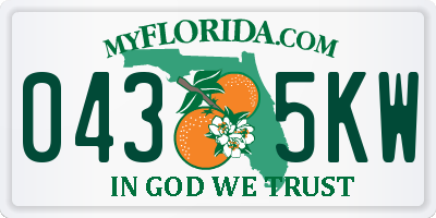 FL license plate 0435KW