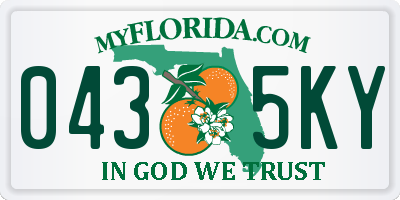 FL license plate 0435KY