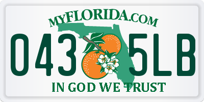 FL license plate 0435LB