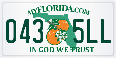 FL license plate 0435LL