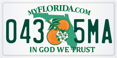 FL license plate 0435MA