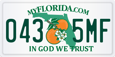 FL license plate 0435MF