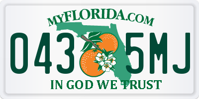 FL license plate 0435MJ