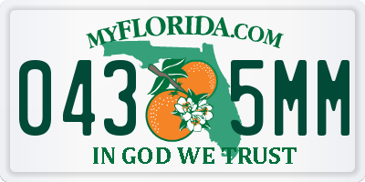 FL license plate 0435MM