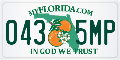 FL license plate 0435MP