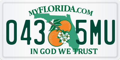 FL license plate 0435MU