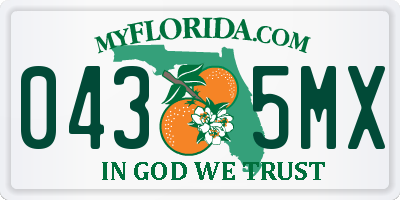 FL license plate 0435MX