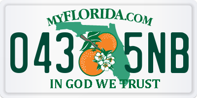 FL license plate 0435NB