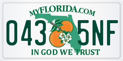 FL license plate 0435NF