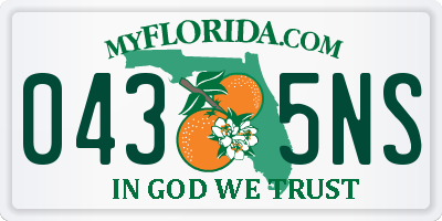 FL license plate 0435NS