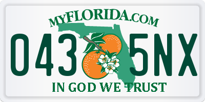 FL license plate 0435NX