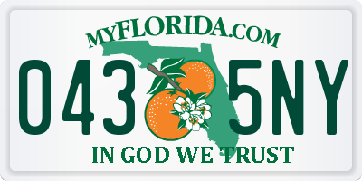 FL license plate 0435NY