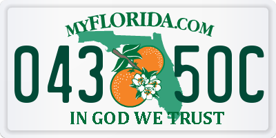 FL license plate 0435OC