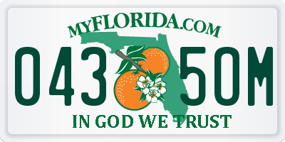 FL license plate 0435OM