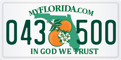 FL license plate 0435OO