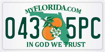 FL license plate 0435PC
