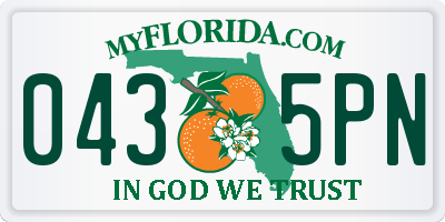 FL license plate 0435PN