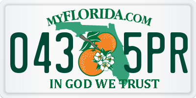 FL license plate 0435PR