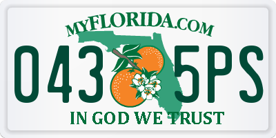 FL license plate 0435PS