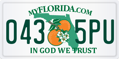 FL license plate 0435PU