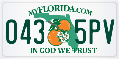 FL license plate 0435PV