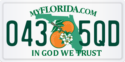 FL license plate 0435QD