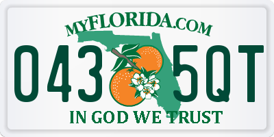 FL license plate 0435QT