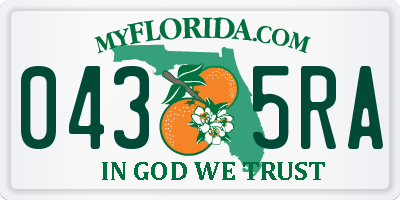 FL license plate 0435RA