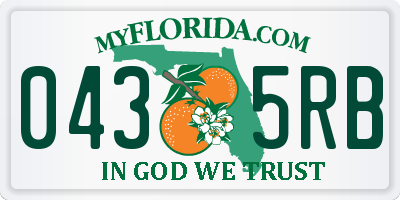 FL license plate 0435RB