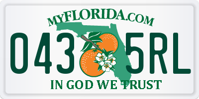 FL license plate 0435RL