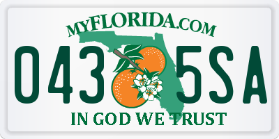 FL license plate 0435SA