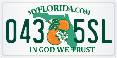FL license plate 0435SL