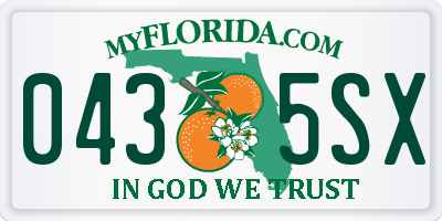 FL license plate 0435SX