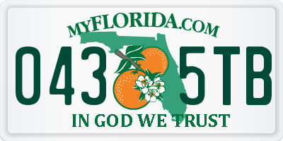 FL license plate 0435TB