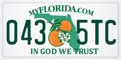 FL license plate 0435TC