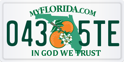 FL license plate 0435TE