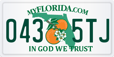 FL license plate 0435TJ