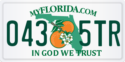 FL license plate 0435TR
