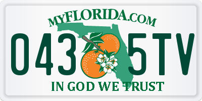 FL license plate 0435TV