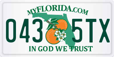 FL license plate 0435TX