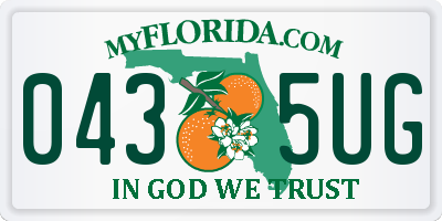 FL license plate 0435UG