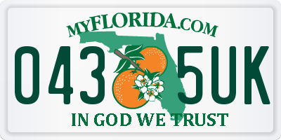 FL license plate 0435UK